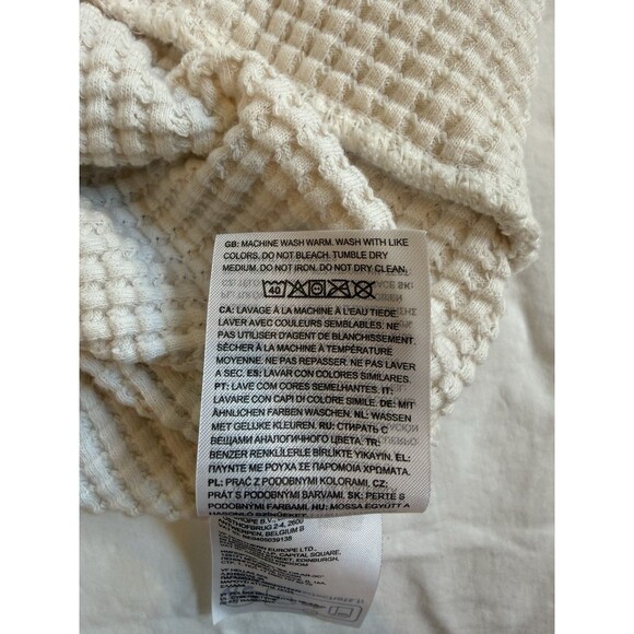 North Face Chabot Waffle Knit Sweater Women S Ivory Thermal Mock Neck Gorpcore - Picture 6 of 7